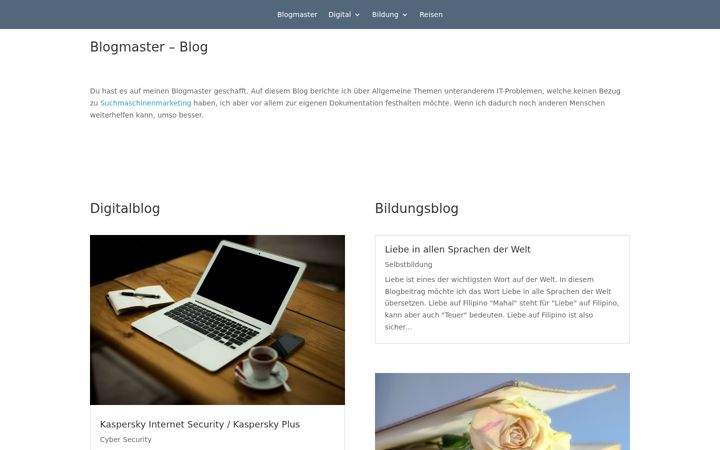 Screenshot of blogmaster.ch