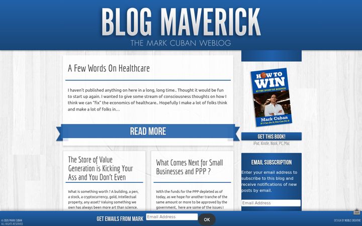 Screenshot of blogmaverick.com