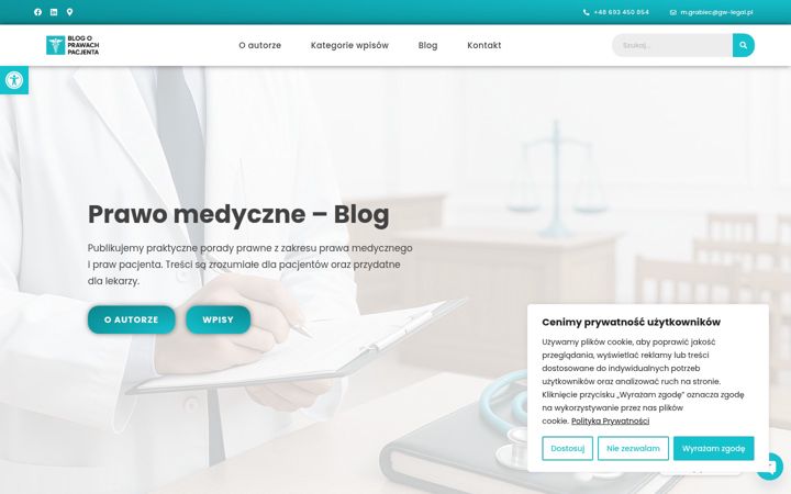 Ekraanipilt saidist blogoprawachpacjenta.com.pl