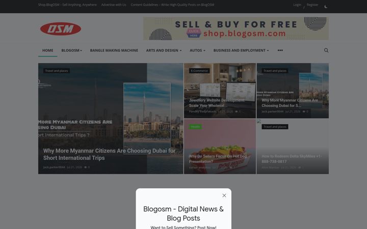 Screenshot of blogosm.com
