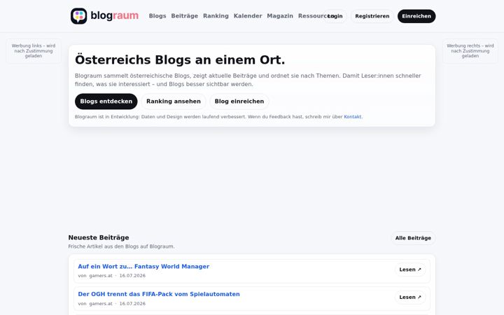 Zrzut ekranu blograum.at