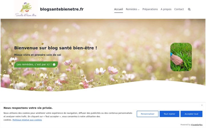 Screenshot of blogsantebienetre.fr