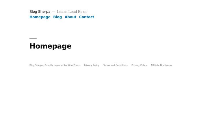 Screenshot of blogsherpa.net