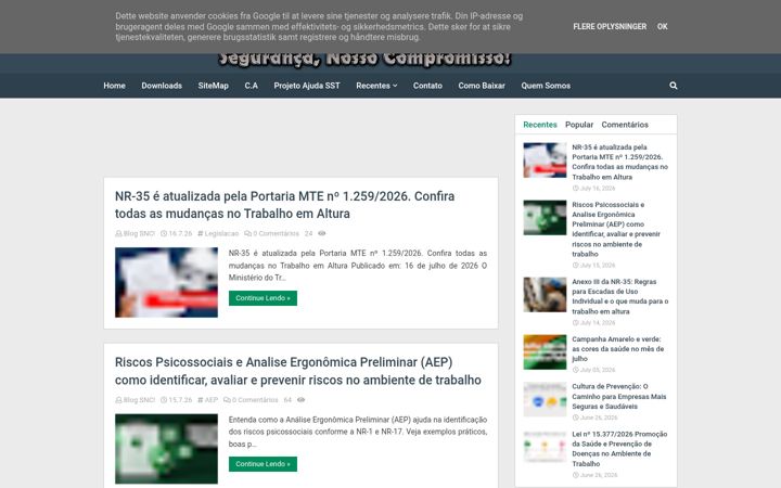 Screenshot of blogsnc.com.br