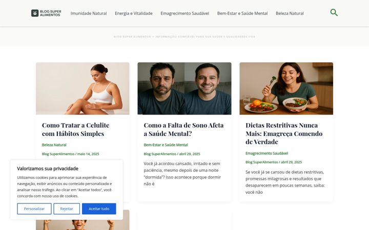 Screenshot of blogsuperalimentos.com