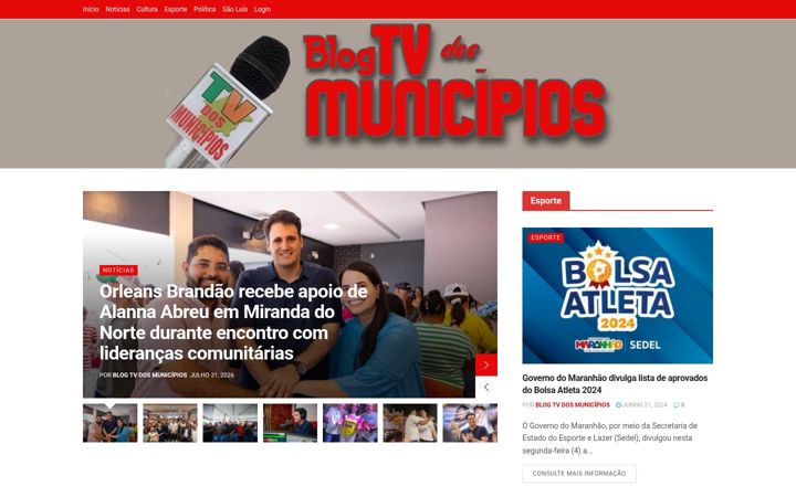 Screenshot of blogtvdosmunicipios.com.br
