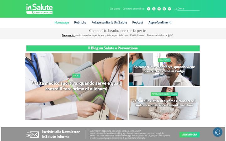 Screenshot of blogunisalute.it