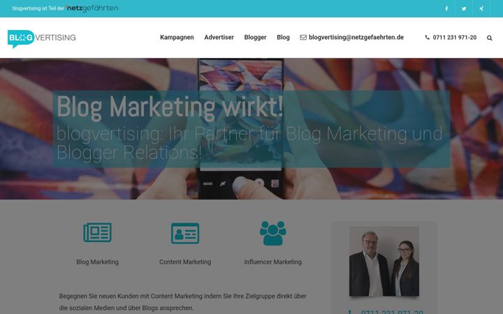 Screenshot of blogvertising.de