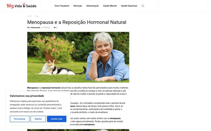 Screenshot of blogvidaesaude.com