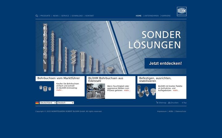 Screenshot of blohm-gmbh.de
