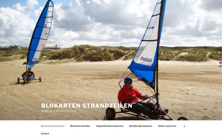 Screenshot stránky blokartenstrandzeilen.nl