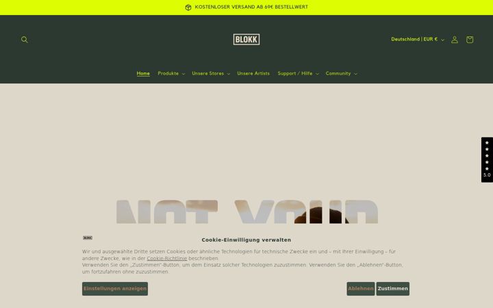 Screenshot of blokk-design.com