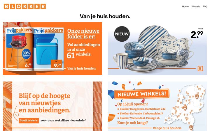 Screenshot of blokker.nl