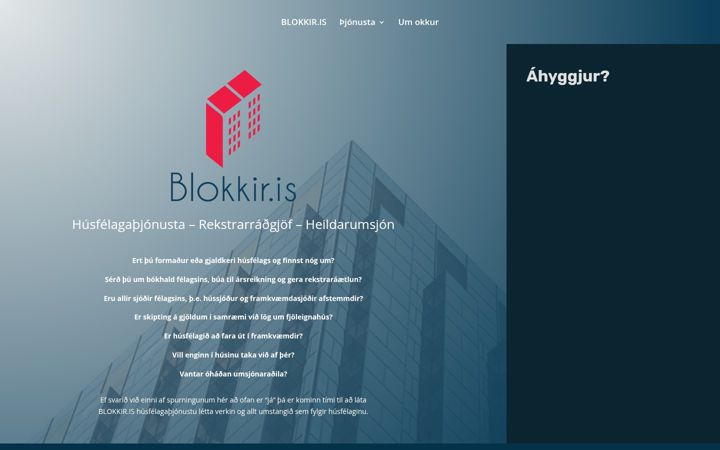 Screenshot of blokkir.is