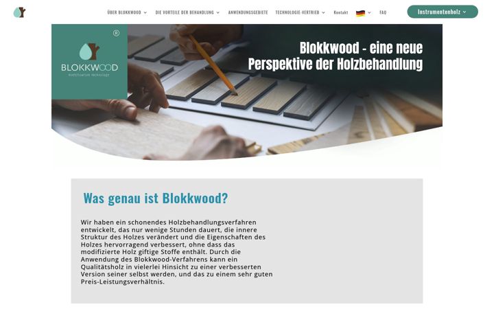 Captura de ecrã de blokkwood.de