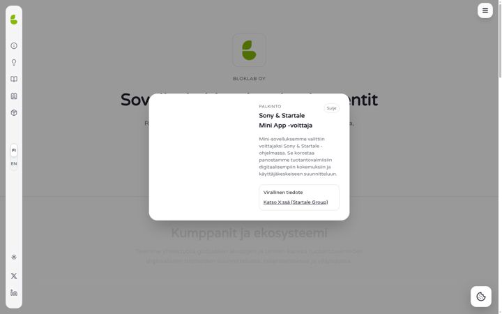 Screenshot of bloklab.fi