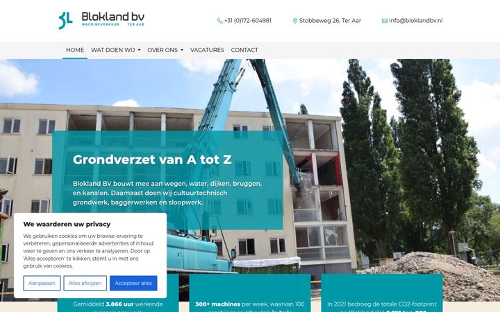 Screenshot of bloklandbv.nl