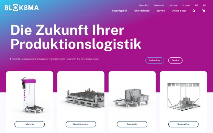Screenshot of bloksma.de