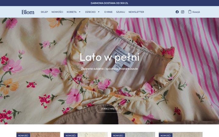 Screenshot of blom.com.pl