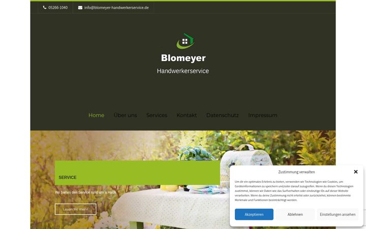Screenshot of blomeyer-handwerkerservice.de