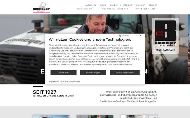 Screenshot of blomeyer.de