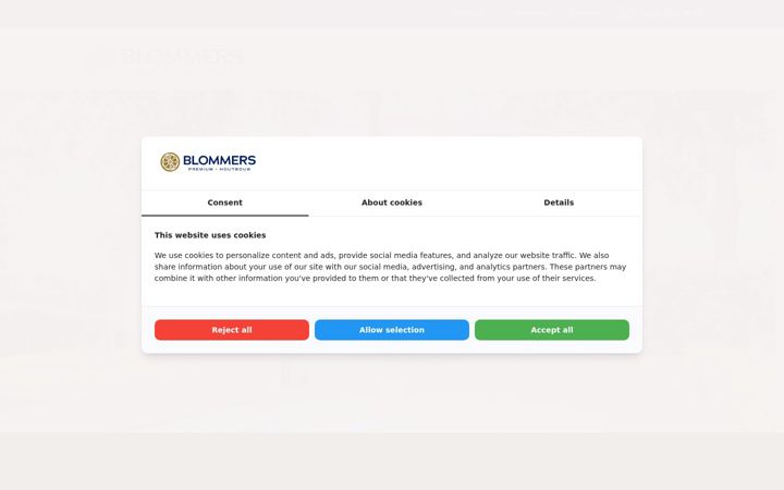 Screenshot of blommers.nl