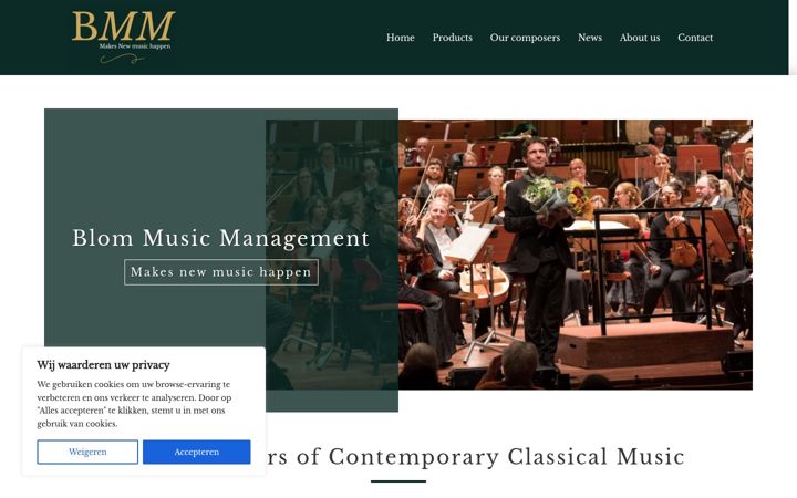 Screenshot of blommusicmanagement.com