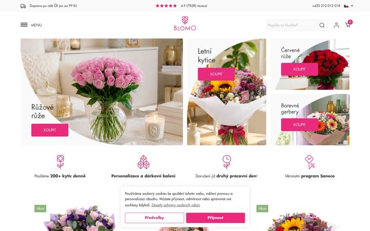 Screenshot of blomo.cz