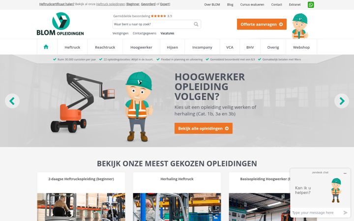 Képernyőkép: blomopleidingen.nl