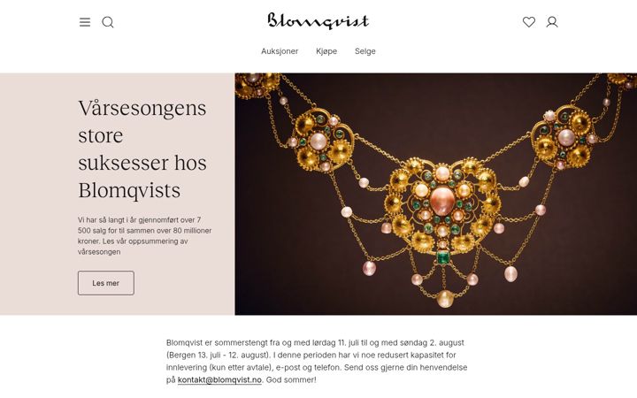 Screenshot of blomqvist.no