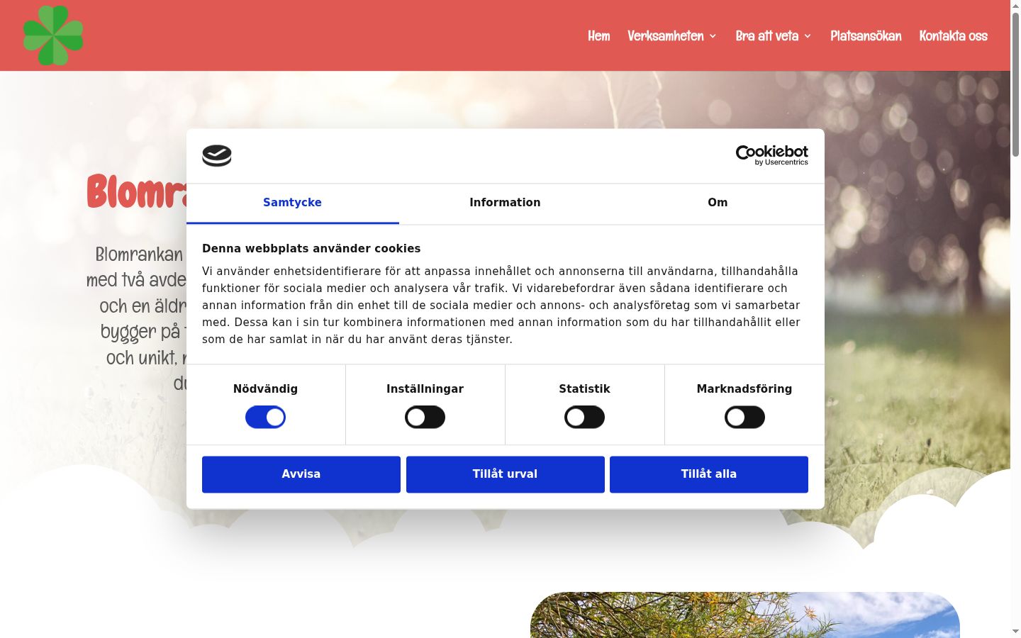 Captura de ecrã do banner de consentimento apresentado antes de qualquer interação
