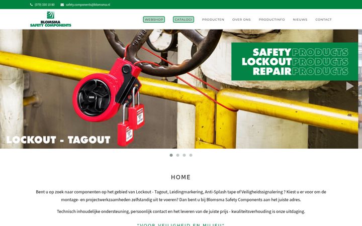 Screenshot of blomsma-safetycomponents.nl