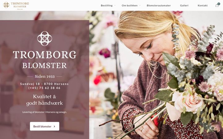 Screenshot of blomster-horsens.dk