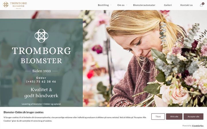 Screenshot of blomster-odder.dk