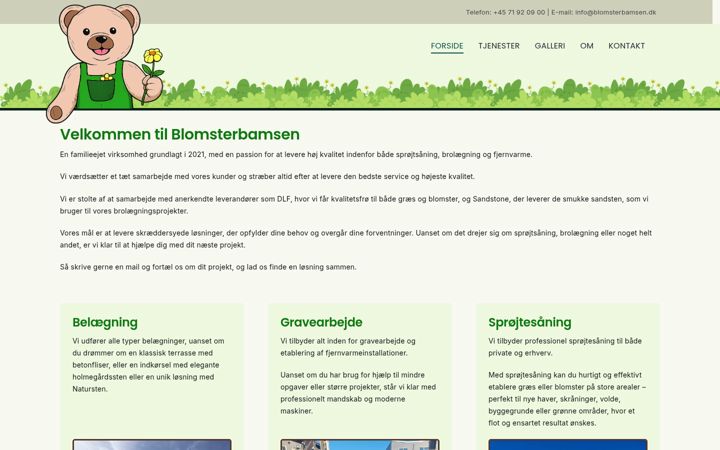 Skärmbild av blomsterbamsen.dk