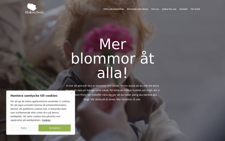 Skärmbild av blomsterboda.se
