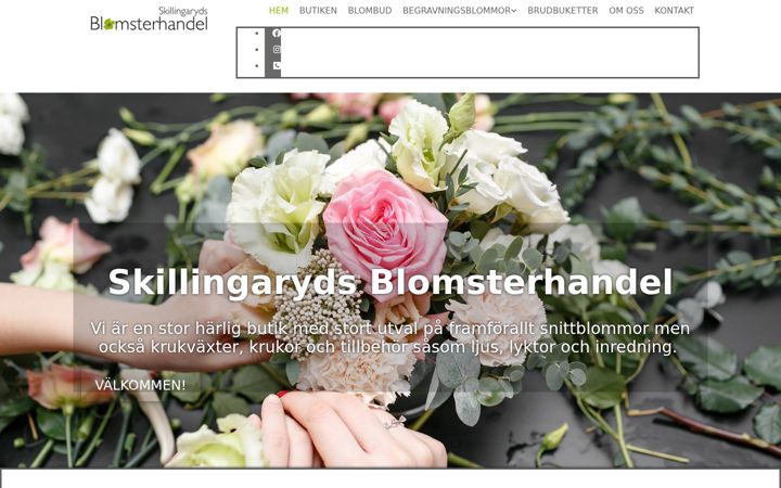 Screenshot of blomsterhandelskillingaryd.se