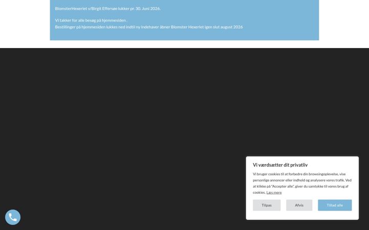 Screenshot of blomsterhexeriet.dk