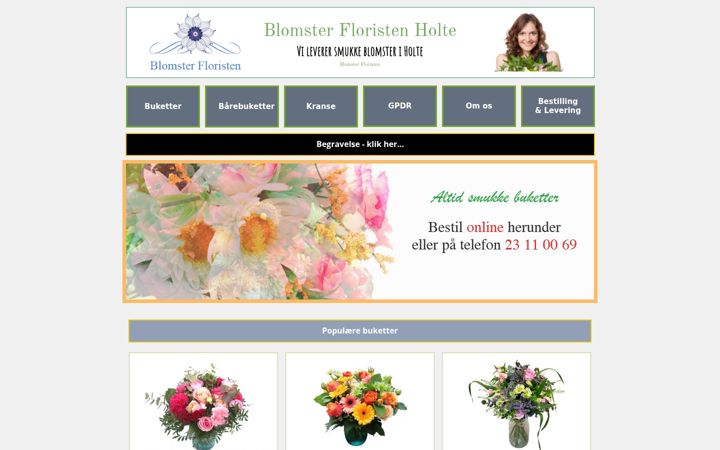 Screenshot of blomsterholte.dk