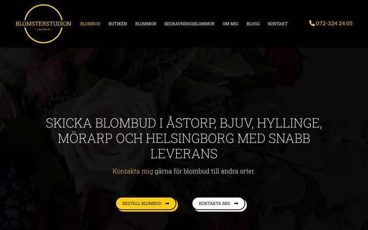 Екранна снимка на blomsterstudion.se