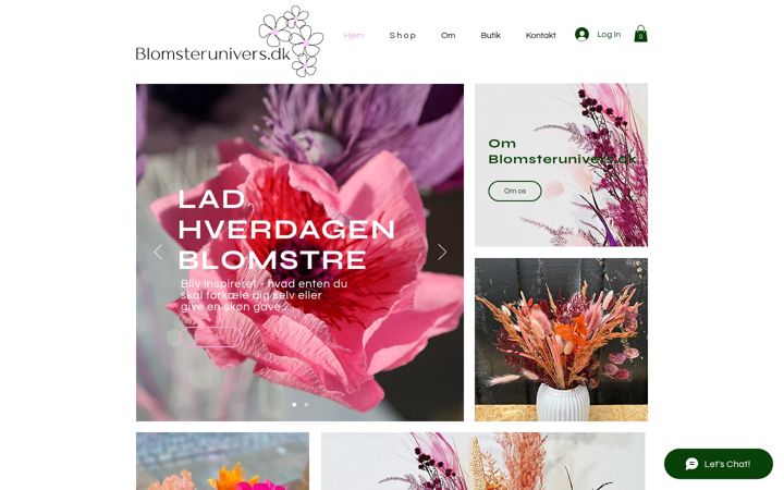 Screenshot of blomsterunivers.dk