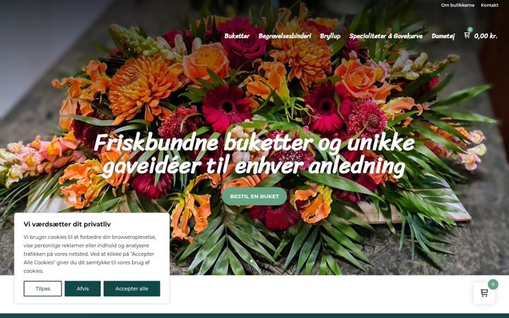 Screenshot ta' blomsteruniverset.dk