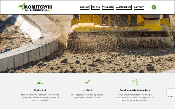 Screenshot of blomstervik.no