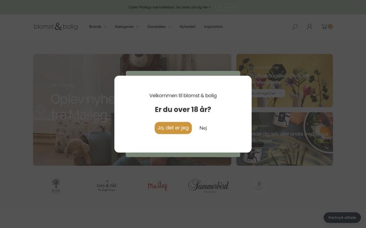 Screenshot of blomstogbolig.dk