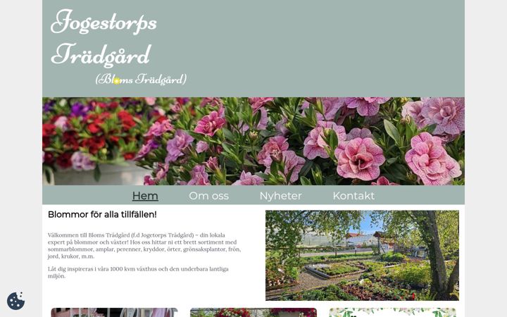 Screenshot of blomstradgard.se