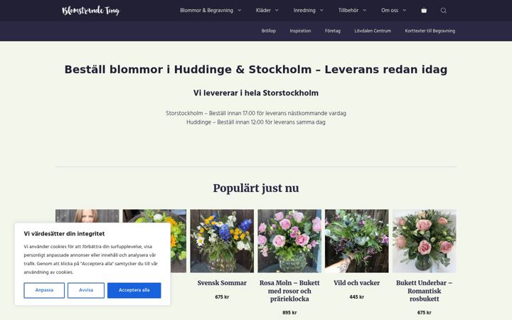 Screenshot ta' blomstrandeting.se