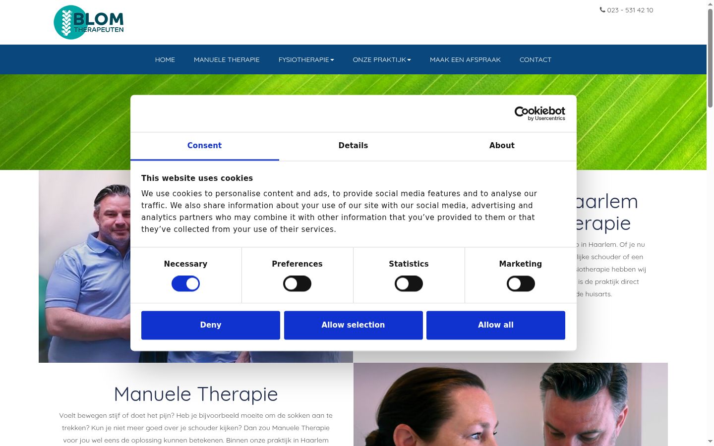 Screenshot tal-banner tal-kunsens muri qabel kwalunkwe interazzjoni