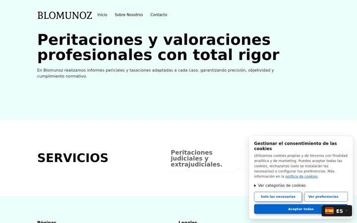Screenshot ta' blomunoz.com