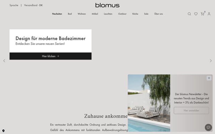 Screenshot of blomus.com