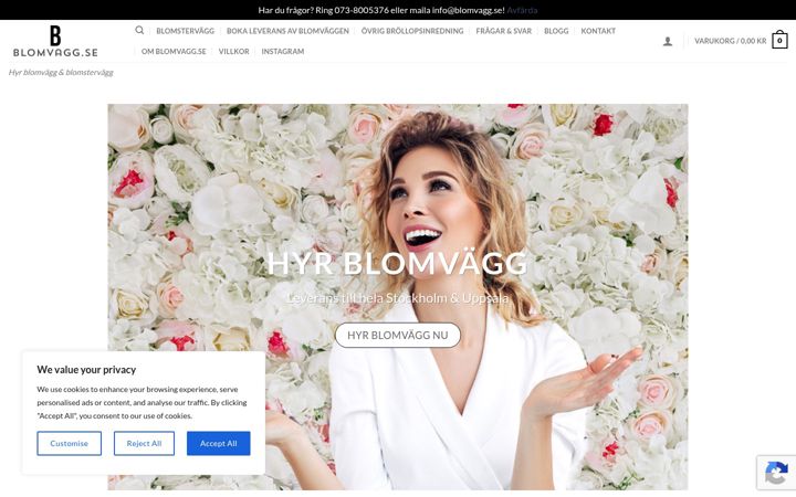 Screenshot of blomvagg.se